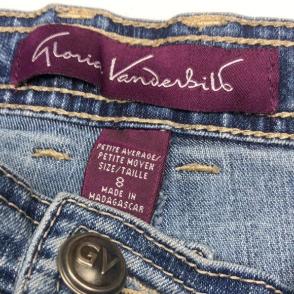 VINTAGE GLORIA VANDERBILT CROP STRAIGHT JEANS 8x26 - Picture 4 of 11